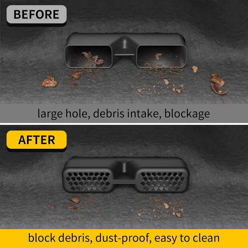 Maxzina Under Seat Vent Deflectors Compatible with 2023-2026 Honda Pilot Rear Air Conditioning Vent Cover Plug-in Rear Floor AC Vent Filter Cooler Summer Air Vent Extension for 2024 Pilot Accessories - Image 2